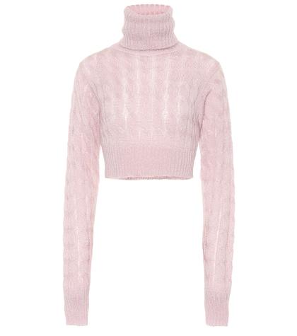 Matthew Adams Dolan Cropped Mohair-blend Sweater