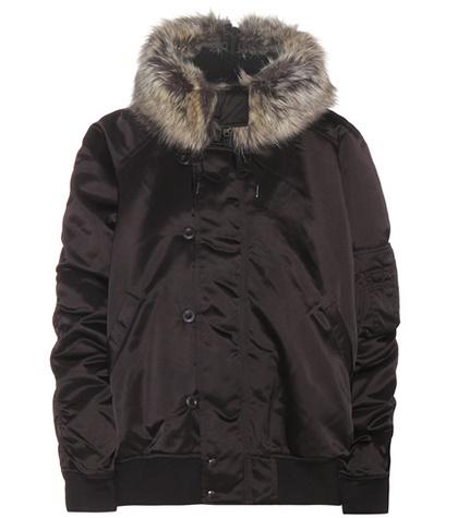 Victoria Beckham Faux Fur-trimmed Bomber Jacket (season 1)