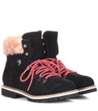 Carolina Herrera Fur-lined Suede Ankle Boots