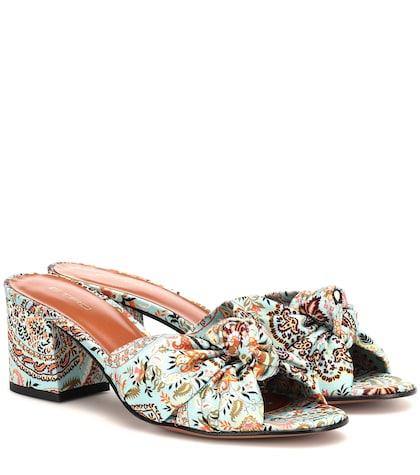 Victoria Beckham Printed Satin Sandals