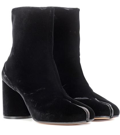 Maison Margiela Tabi Velvet Ankle Boots