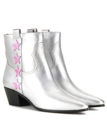 Saint Laurent Rock 40 Star Metallic Leather Boots