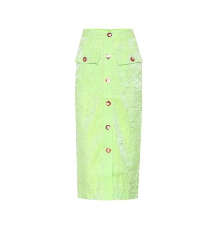 Valentino Button-down Midi Skirt
