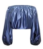 The Row Andros Satin Off-the-shoulder Top