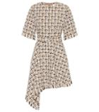 Oscar De La Renta Cotton And Wool Tweed Minidress