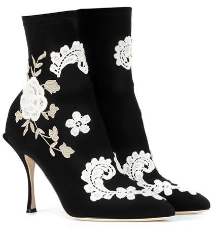 Dolce & Gabbana Stretch-jersey Ankle Boots