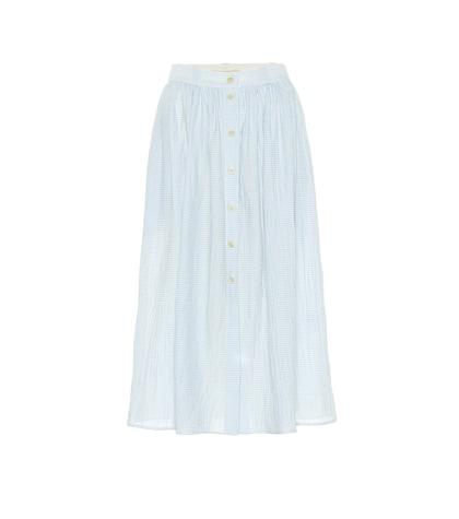 Adidas Originals Exclusive To Mytheresa – Olivo Gingham Cotton Midi Skirt