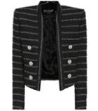 Balmain Metallic Striped Tweed Jacket