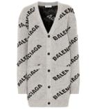 Balenciaga Intarsia Wool-blend Cardigan