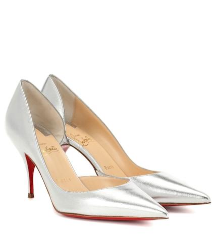 Christian Louboutin Iriclare 80 Metallic Leather Pumps