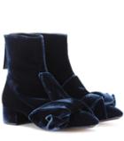 N21 Velvet Ankle Boots