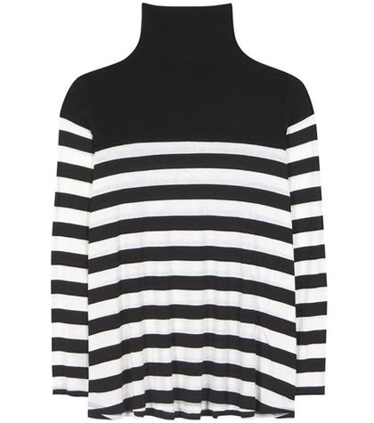 Velvet Aretha Striped Tutleneck Top