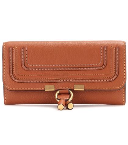 Chlo Marcie Flap-over Leather Wallet