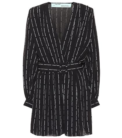 Off-white Logo Crêpe Minidress