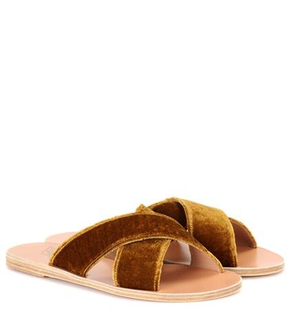 Emilio Pucci Beach Thais Velvet Slides