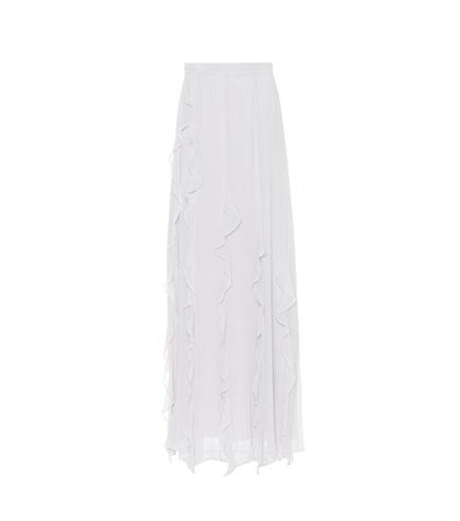 Max Mara Serafin Ruffled Silk Skirt