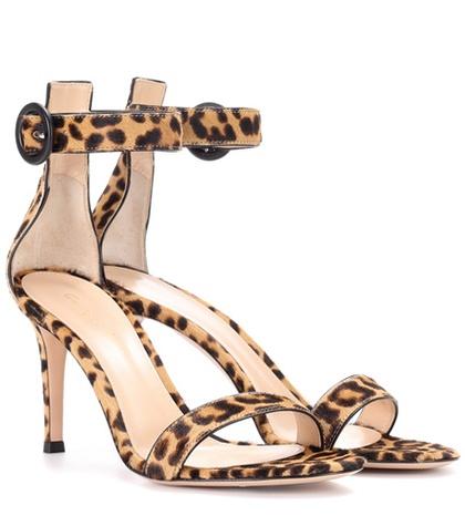 Gianvito Rossi Portofino 85 Leopard-print Sandals