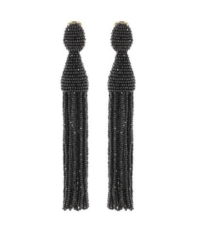 Oscar De La Renta Tasselled Clip-on Earrings