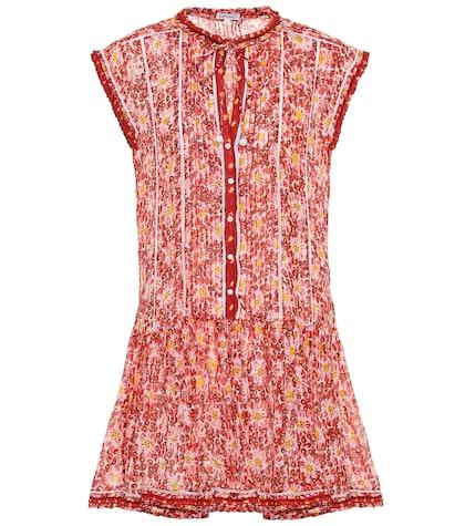 Poupette St Barth Exclusive To Mytheresa – Honey Printed Cotton Minidress