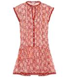 Poupette St Barth Exclusive To Mytheresa – Honey Printed Cotton Minidress
