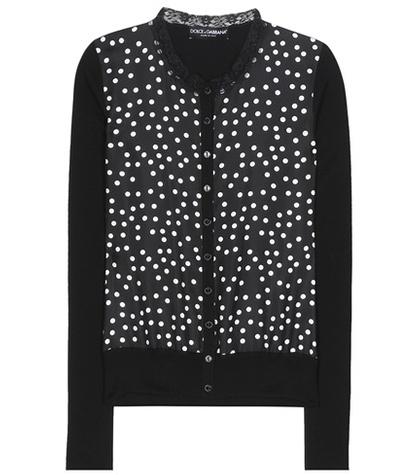 Dolce & Gabbana Polka-dot Silk Cardigan