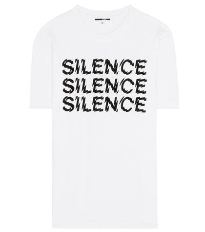 Mcq Alexander Mcqueen Triple Silence Printed Cotton T-shirt