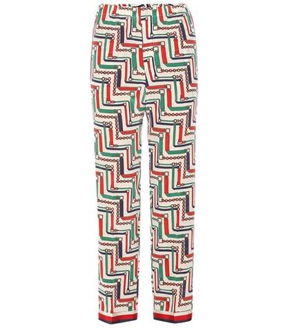 Gucci Printed Silk Trousers