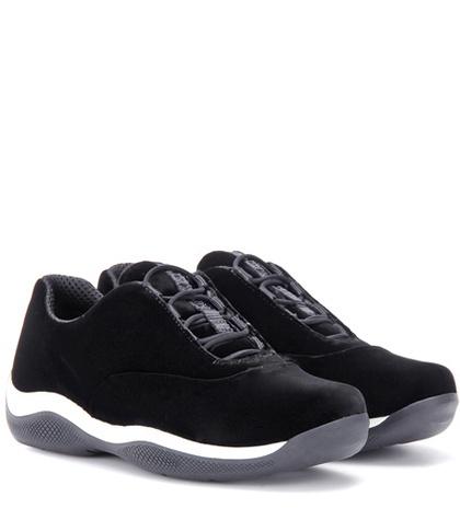 Prada Velvet Sneakers