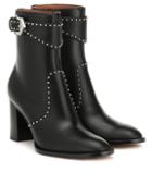 Prada Studded Leather Ankle Boots