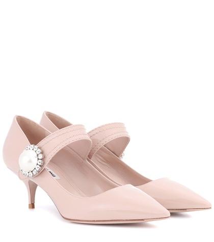 Balenciaga Embellished Leather Pumps