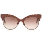 Alexander Mcqueen Leather-trimmed Sunglasses