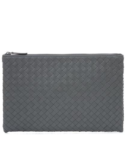 Coach Medium Intrecciato Leather Clutch