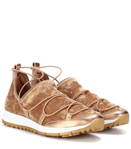 Jimmy Choo Andrea Velvet Sneakers