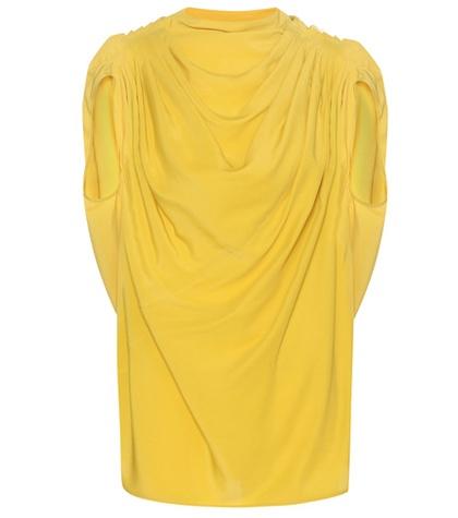 Vince Draped Silk-blend Top