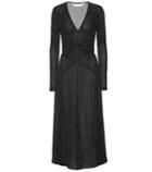Rotate Birger Christensen Stretch-knit Metallic Midi Dress