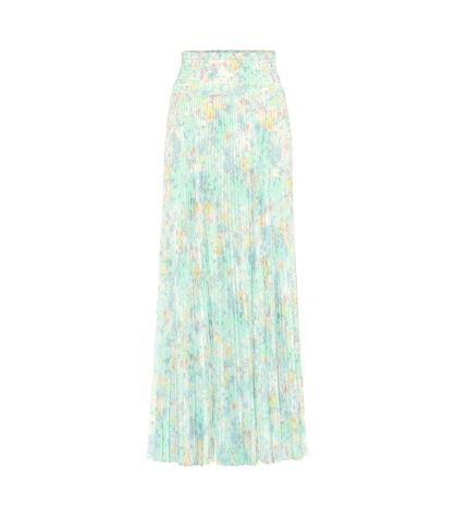 Prada Floral Crêpe Midi Skirt