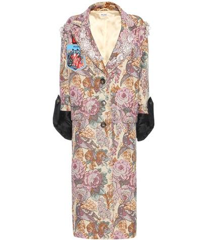 Miu Miu Cotton-blend Jacquard Coat