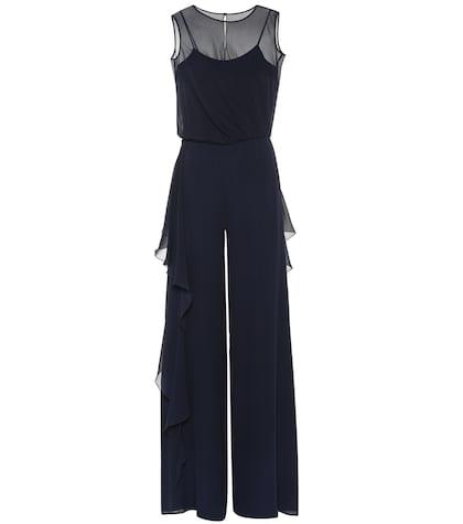 Max Mara Jabot Silk Jumpsuit