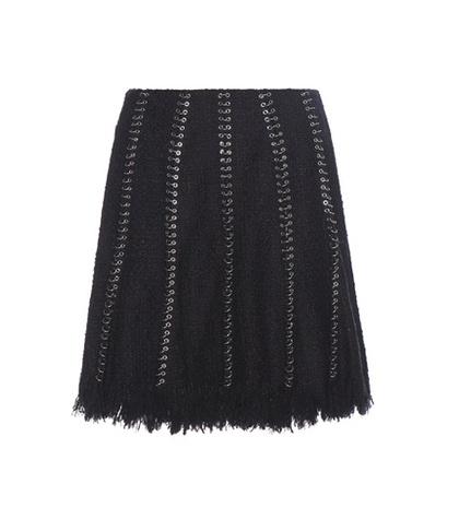 Oscar De La Renta Embellished Cotton-blend Skirt