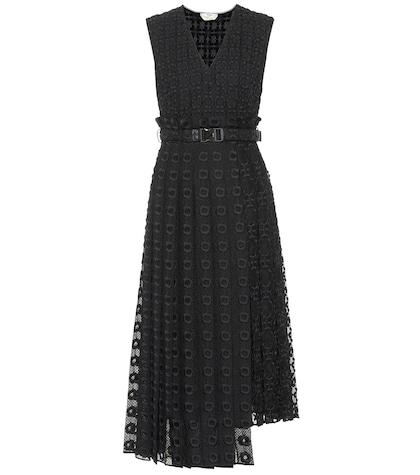 Fendi Broderie Anglaise And Silk Organza Midi Dress