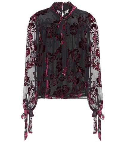 Valentino Embellished Silk Top