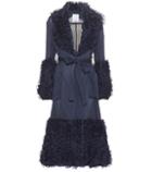 Valentino Morel Ruffled Cotton And Silk Coat