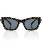 Versace Embellished Square Sunglasses