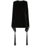 Saint Laurent Embroidered Velvet Minidress