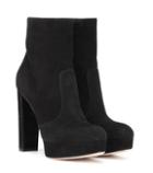Gianvito Rossi Brook Plateau Suede Ankle Boots