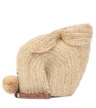 Loewe Bunny Mini Raffia Shoulder Bag