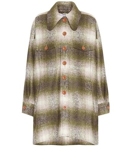 Chlo Mohair-blend Plaid Coat