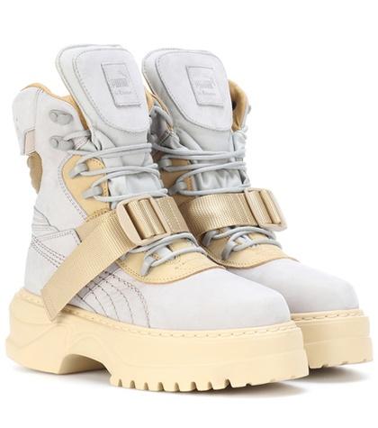 Fenty By Rihanna Winter Nubuck Leather Boots
