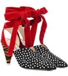Attico Olivia Embellished Suede Pumps
