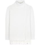Proenza Schouler Frayed Wool And Cotton-blend Turtleneck Sweater